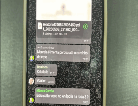 Márcio Corrêa sugere que grupo ataque Marcela Pimenta: “bora soltar no Anápolis na Roda 3”?