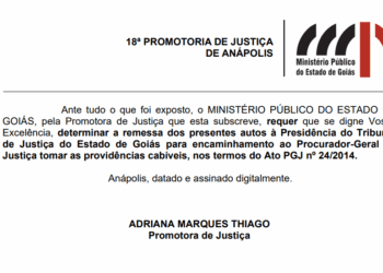 Ministério Público requer envio de pedido de investigação contra Marcio Corrêa ao TJ-GO
