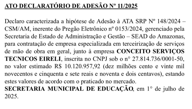 Prefeitura faz “adesão da adesão” de ata, vai pagar mais de R$ 10 milhões a empresa de Fortaleza, e acordo pode ferir determinação do TCU