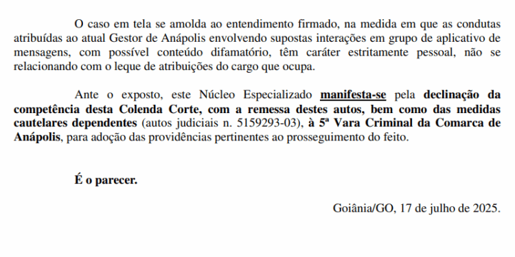 MP não reconhece prerrogativa de foro em suspeita de participação de Márcio Corrêa e afirma que caso deve seguir em Anápolis
