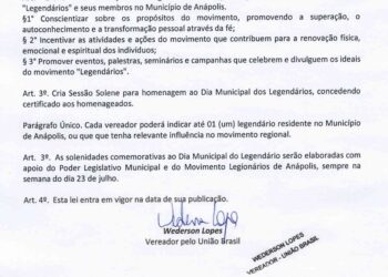 Além de criar um dia próprio, vereador quer sessão solene para homenagear Legendários