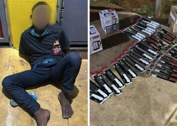 Homem é preso em flagrante furtando mais de 30 facas de loja em Goiânia