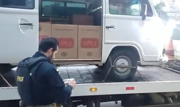 PRF apreende 12 mil maços de cigarros contrabandeados em Morrinhos