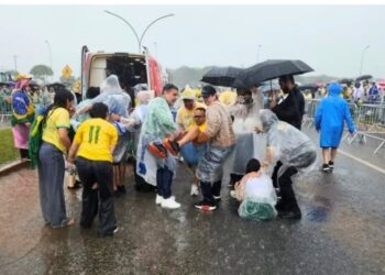 Raio cai durante caminhada com Nikolas Ferreira e fere manifestantes em Brasília