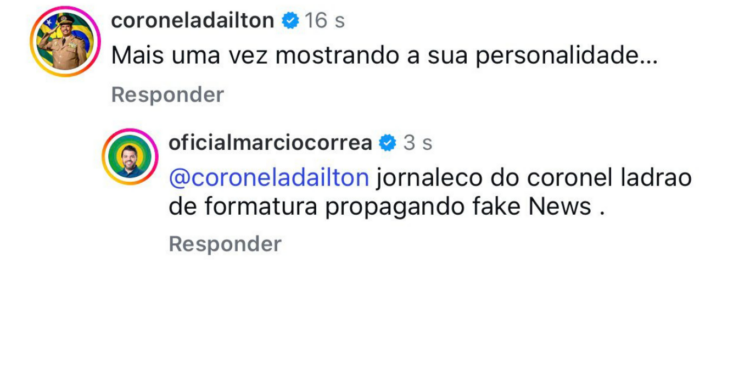 Por que Márcio Corrêa chamou Coronel Adailton de “ladrão de formatura”?