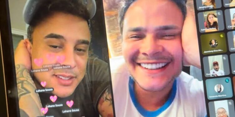 Matheus e Kauan fazem encontro virtual no Dia do Fã e emocionam admiradoras
