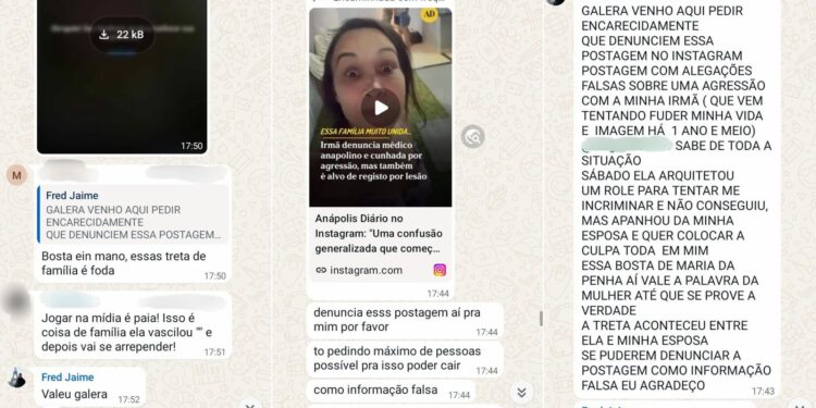 “Essa bosta de Maria da Penha”, diz médico em mensagem em que pede que amigos denunciem postagem do AD